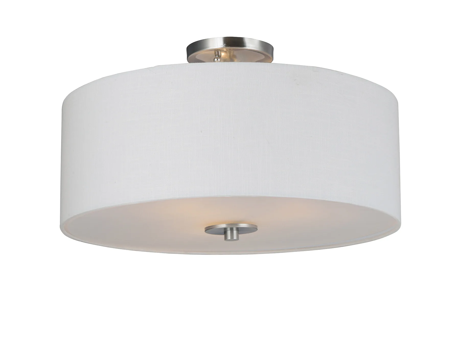 Bongo Three Light Semi-Flush Mount in Satin Nickel