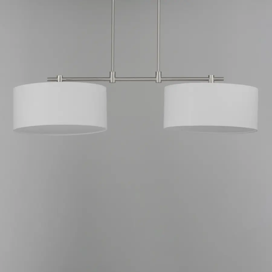 Bongo Two Light Linear Pendant in Satin Nickel - Image 3
