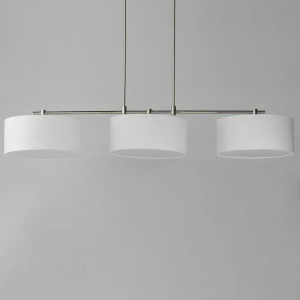 Bongo Three Light Linear Pendant in Satin Nickel - Image 2