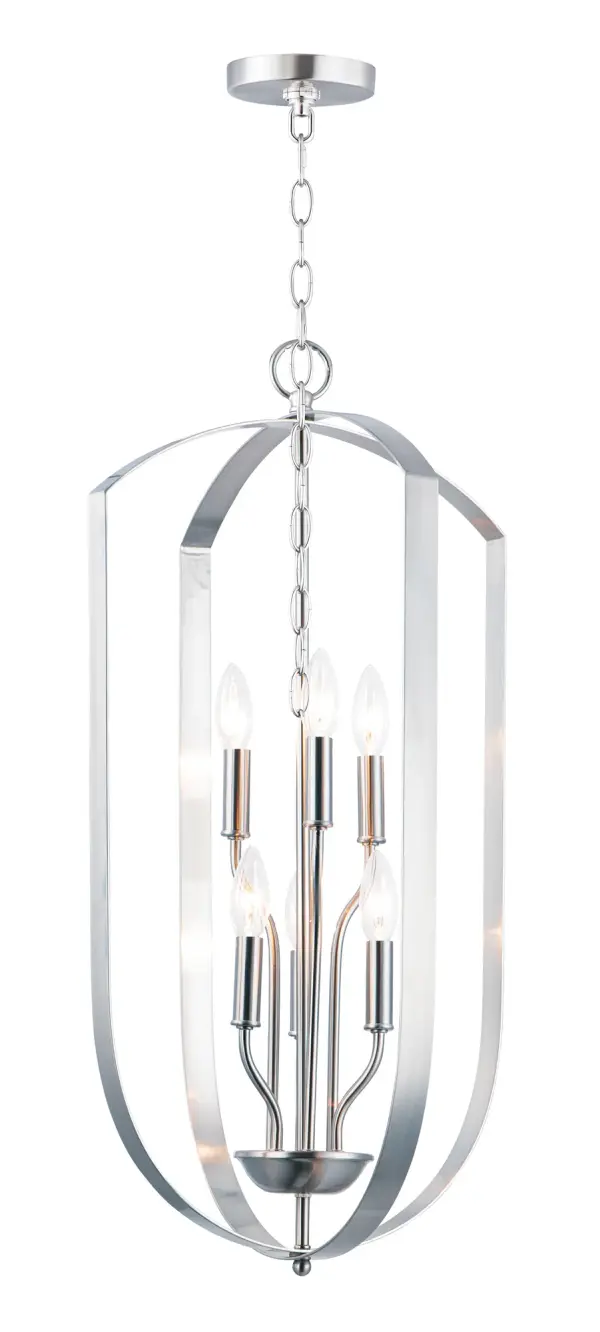 Provident 6-Light Chandelier in Satin Nickel - Image 1