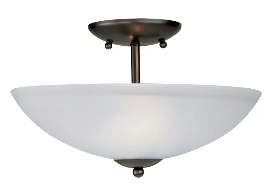 Logan Two Light Semi-Flush Mount in Black - Image 1