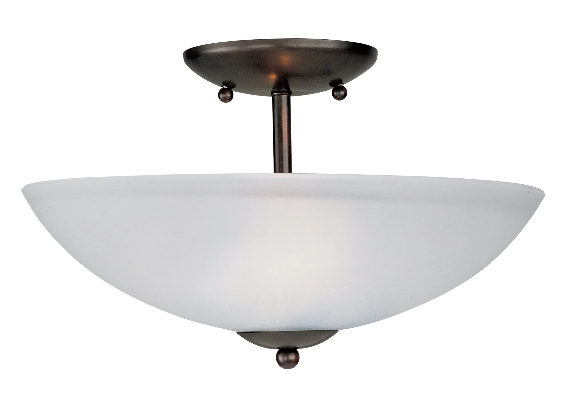 Logan Two Light Semi-Flush Mount in Oil Rubbed Bronze