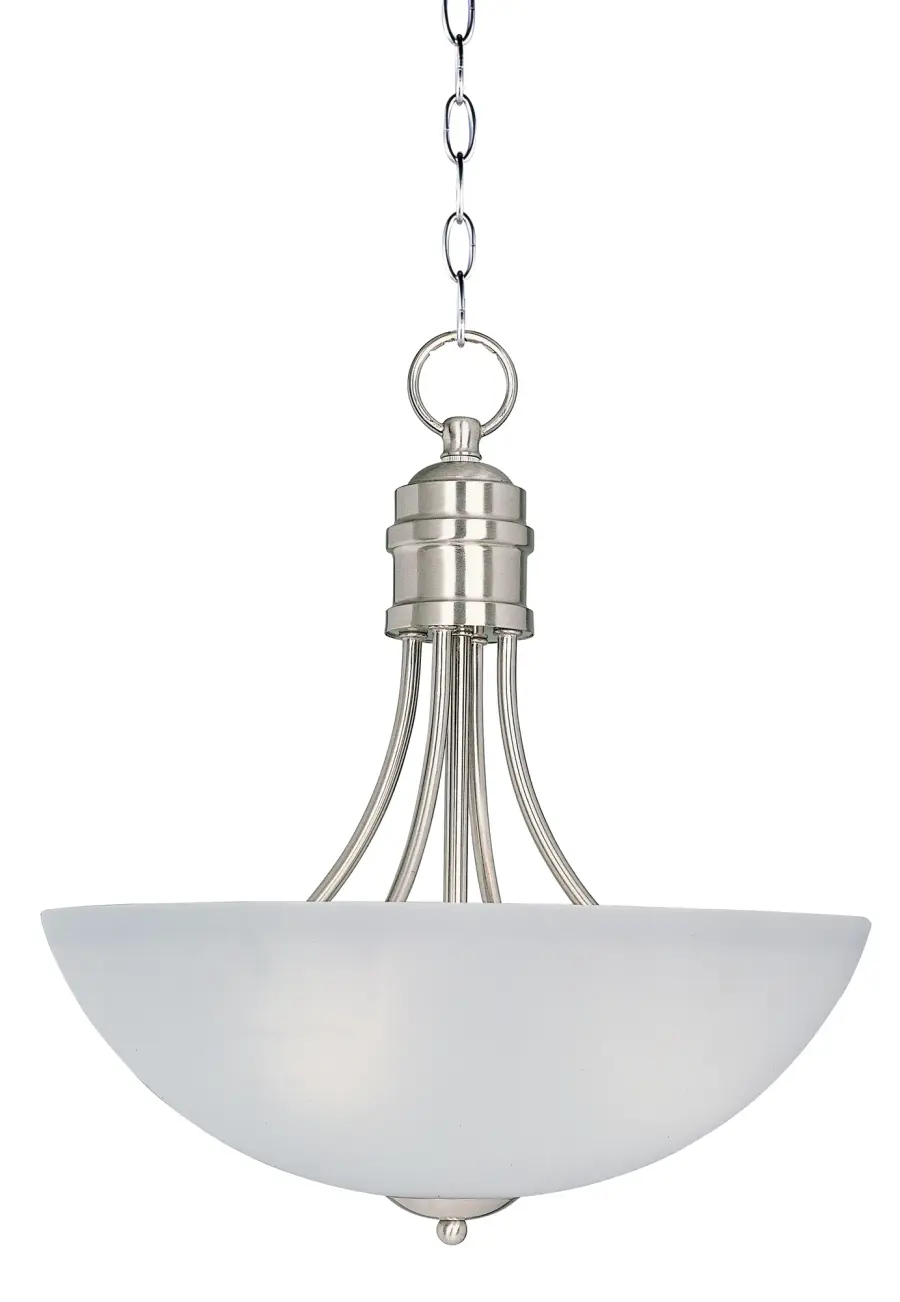 Logan Three Light Pendant in Satin Nickel - Image 1