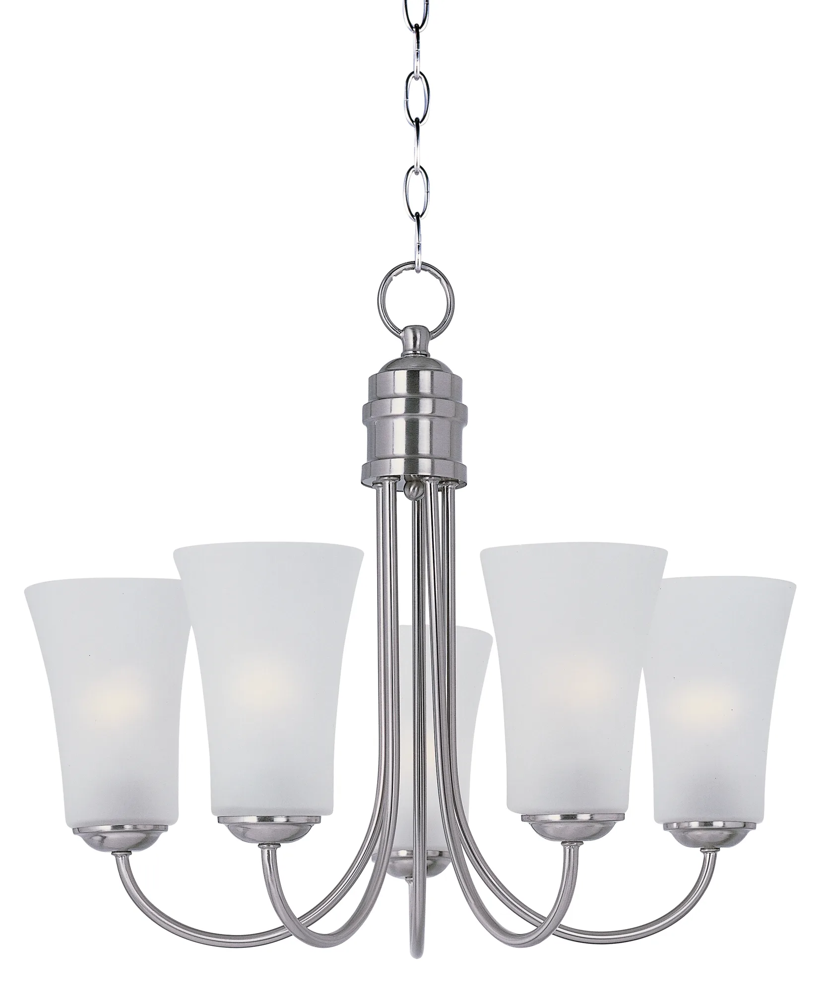 Logan 5-Light Chandelier in Satin Nickel