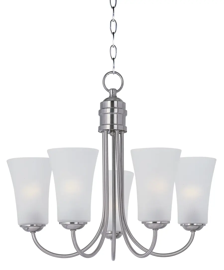 Logan 5-Light Chandelier in Satin Nickel - Image 1