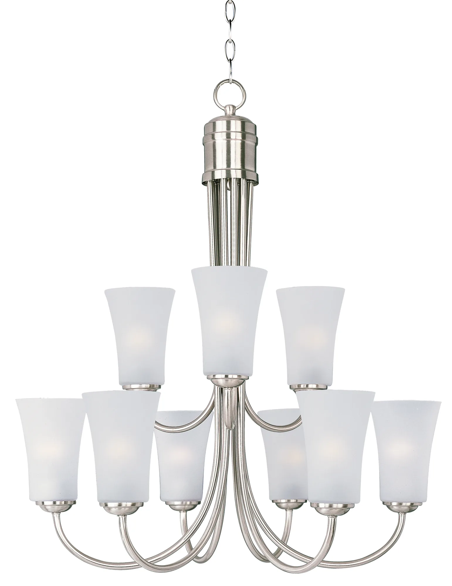 Logan 9-Light Chandelier in Satin Nickel
