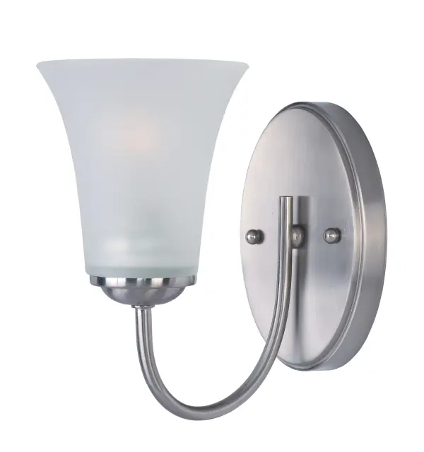 Logan One Light Bath Vanity in Satin Nickel - Image 1