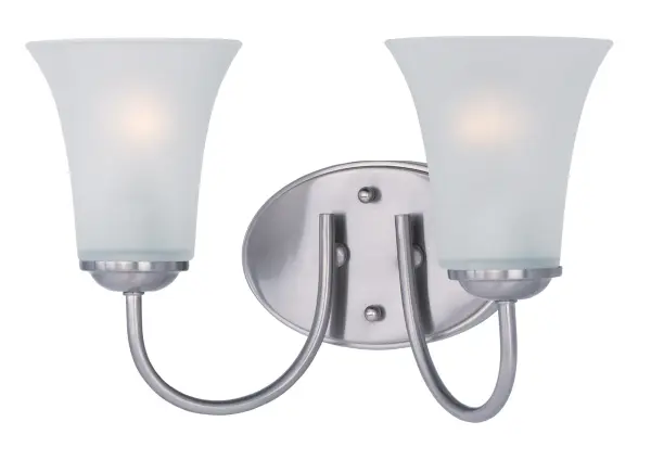Logan Two Light Bath Vanity in Satin Nickel - Image 1