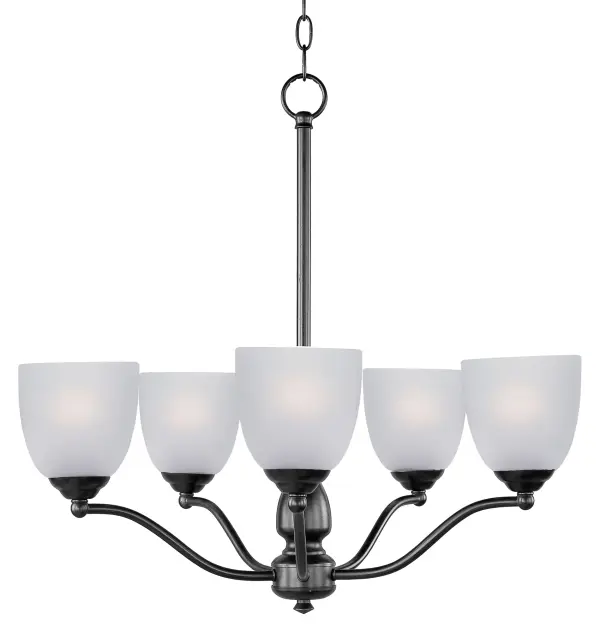 A transitional look that works in a broad range of interiors featuring metal frames finished in either Oiled Rubbed Bronze for the traditional home or Satin Nickel for a more contemporary look. Simple Frost glass shades compliment the overall design.
