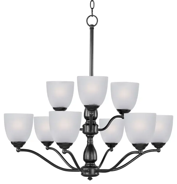 A transitional look that works in a broad range of interiors featuring metal frames finished in either Oiled Rubbed Bronze for the traditional home or Satin Nickel for a more contemporary look. Simple Frost glass shades compliment the overall design.