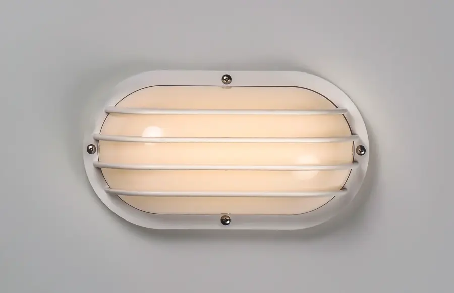 Bulwark Outdoor Wall Lantern in White - Image 4