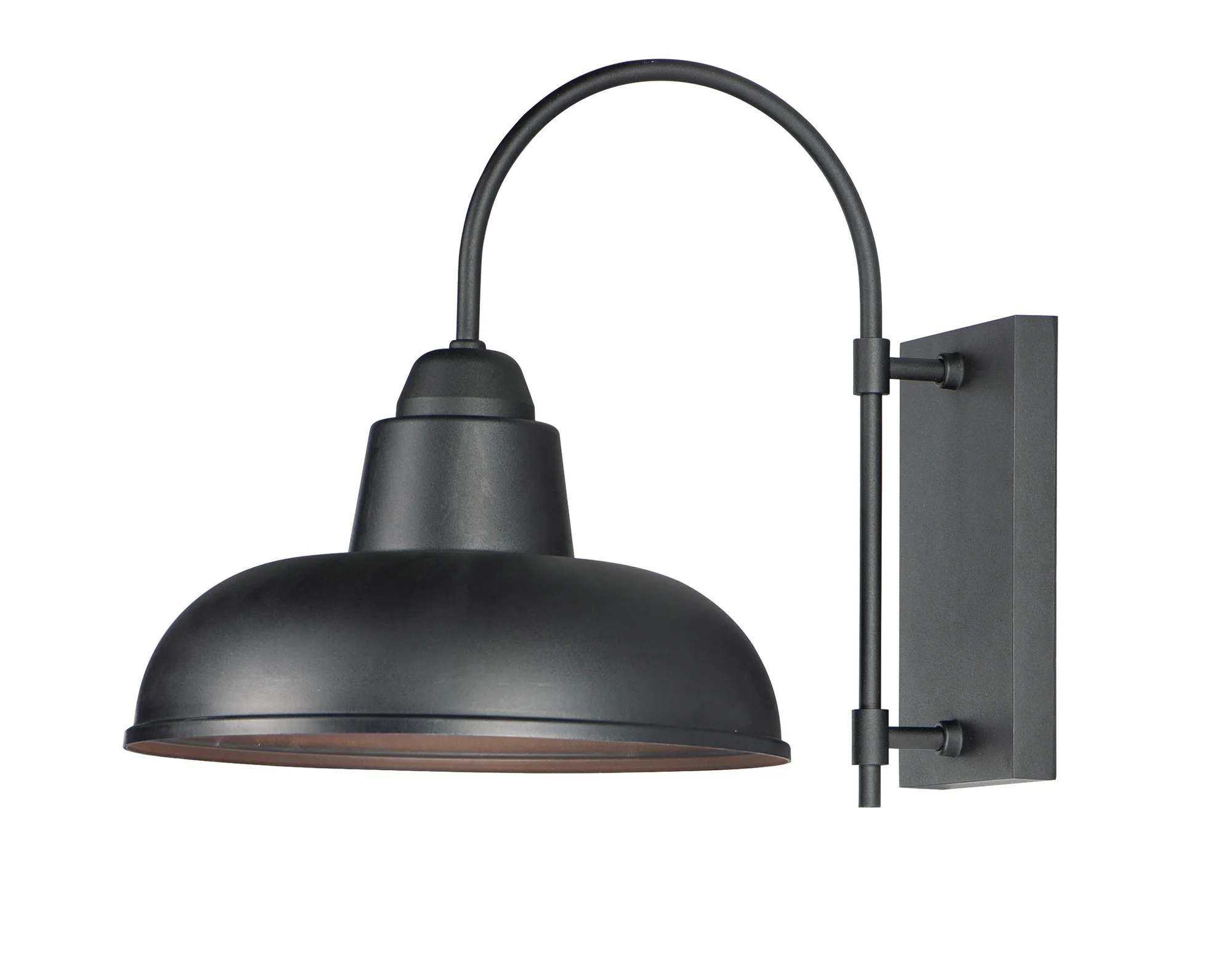 Industrial One Light Outdoor Wall Lantern in Black