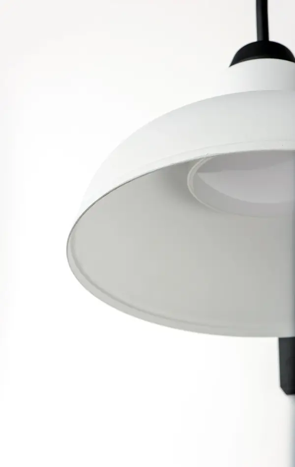 Industrial One Light Outdoor Wall Lantern in White and Black - Image 4