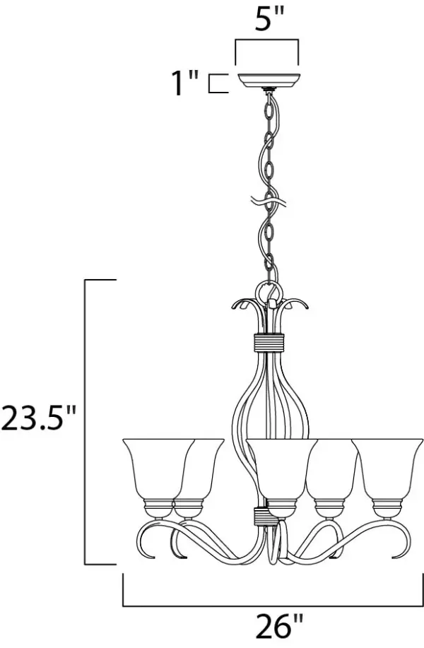 Contemporary collection with sweeping arms and clean lines.  Offered in Frosted glass and Satin Nickel finish or Wilshire glass and Oil Rubbed Bronze finish. - alternate view