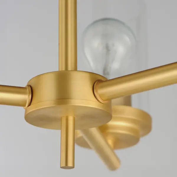 Corona 3-Light Chandelier in Satin Brass - Image 3