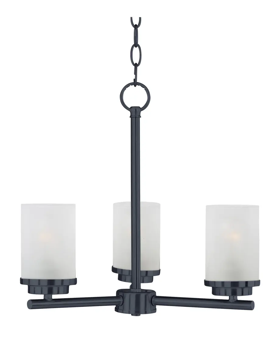 Corona Three Light Chandelier in Black - Image 1