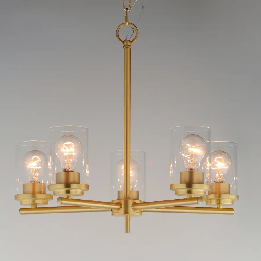Corona 5-Light Chandelier in Satin Brass - Image 2