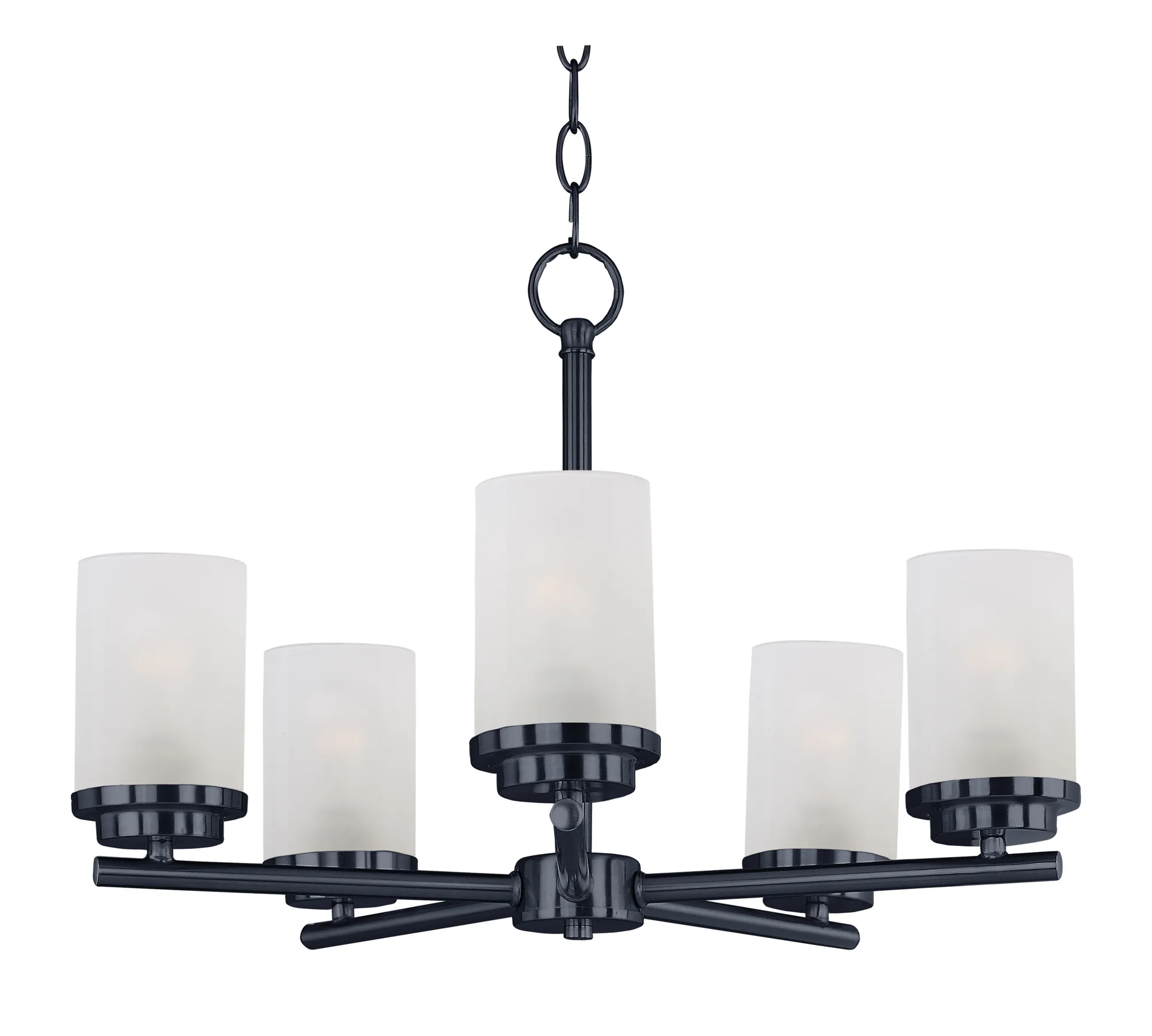 Corona Five Light Chandelier in Black