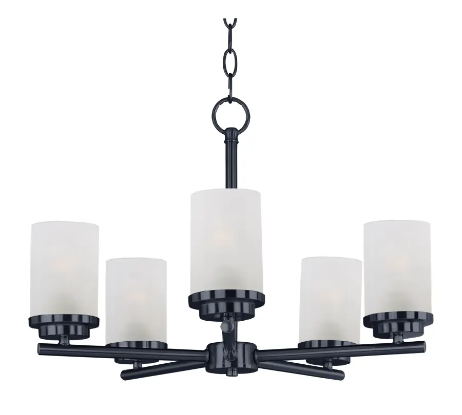 Corona Five Light Chandelier in Black - Image 1