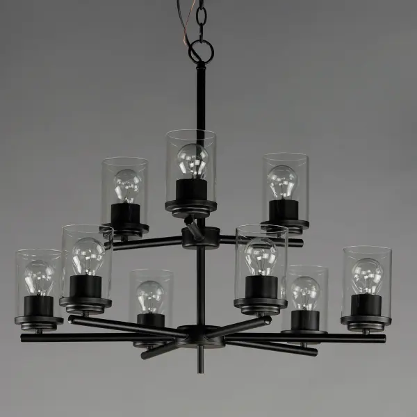 Minimalistic frames in a variety of brilliant finishes with your choice of either frosted or clear glass shades. While its sleek simplicity are modern in design, the Corona perfectly shines in any indoor application or style. - alternate view