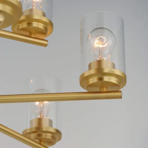 Corona 9-Light Chandelier in Satin Brass - Image 3