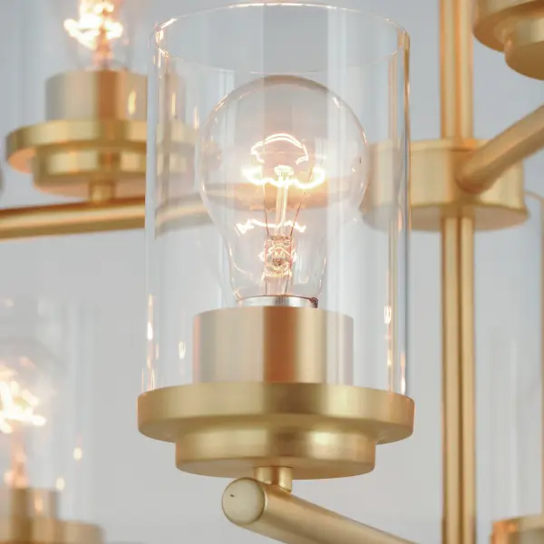 Corona 9-Light Chandelier in Satin Brass - Image 4