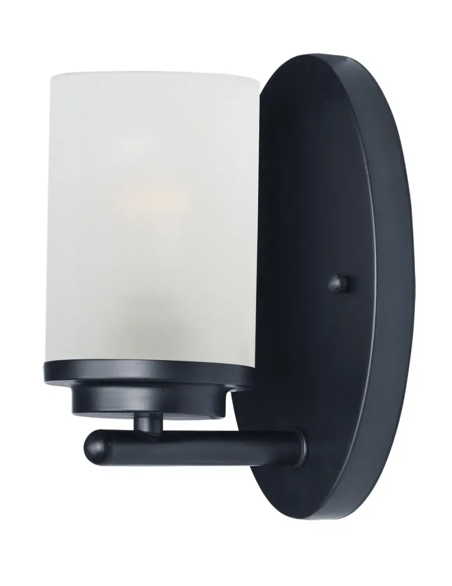 Corona One Light Bath Vanity in Black - Image 1