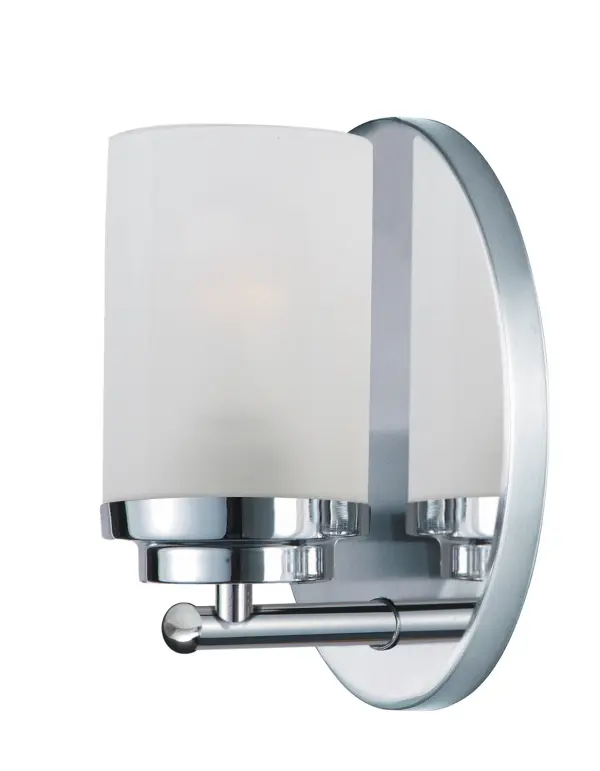 Minimalistic frames in a variety of brilliant finishes with your choice of either frosted or clear glass shades. While its sleek simplicity are modern in design, the Corona perfectly shines in any indoor application or style. Collection: Corona Finish: Polished Chrome Glass: Frosted Width: 4.50" Height: 8.25" Weight: 1.21 lb Extension from Wall: 6.00" Wire: 8" Canopy: 4.5"x8.25" Number of Bulbs: 1 Maximum Wattage: 60.00 W Bulb Type: A19 Bulb Base: E26 Medium Light Source: Incandescent Dimmable Voltage: 120.00 V Material: Steel + Glass Safety Listing: cETLus Safety Rating: Damp Manufacturer Warranty: 1 Spec Sheet Instructions Parts Diagram