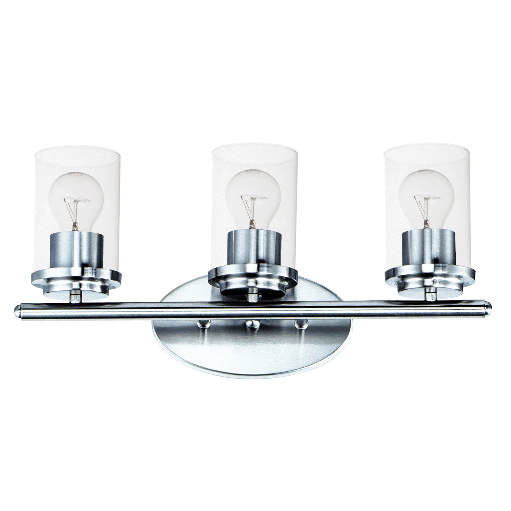 Corona Three Light Bath Vanity in Polished Chrome