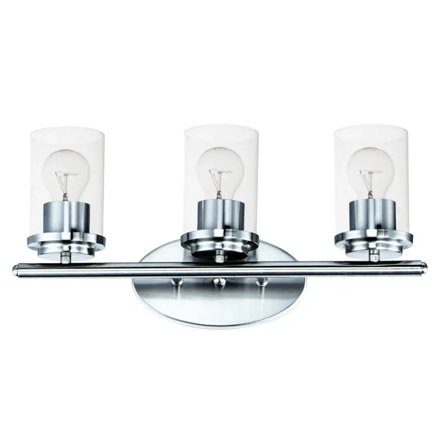 Corona 3-Light Bath Vanity in Polished Chrome - Image 1
