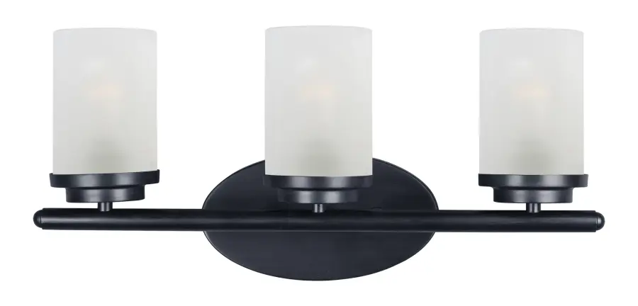 Corona Three Light Bath Vanity in Black - Image 1