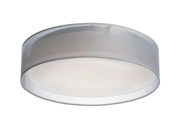 Drum shades in a variety of fabrics and materials are a core lighting offering. Flush mounts, pendants, and ADA sconces are available in options of linen, organza, grasscloth, and sound absorbing grey felt shades. An internal acrylic diffuser, illuminated by an evenly dispersed powerful LED light source, directs light downward and produces an ambient glow inside the outer shade. This lens features a crisp and tidy twist-lock mechanism that eliminates any visible hardware. whether it is put in a residential or commercial context, this collection meets the necessary application needs while adding style to the space. Collection: Prime Width: 20.00" Height: 5.50" Length: 20.00" Weight: 6.31 lb Wire: 6" Canopy: 17.75"x17.75"x1.35" Bulbs Included Number of Bulbs: 5 Maximum Wattage: 6.50 W Bulb Type: PCB Bulb Base: PCB Integrated Light Source: LED Light Output: 2000.00 lm Color Temperature: 3000 K CRI: 90 Rated Average Life: 35000 Voltage: 120.00 V Material: Steel, Acrylic, Fabric Safety Listing: cETLus Safety Rating: Dry LED Manufacturer Warranty: 5 Spec Sheet Instructions Parts Diagram