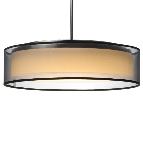 Drum shades in a variety of fabrics and materials are a core lighting offering. Flush mounts, pendants, and ADA sconces are available in options of linen, organza, grasscloth, and sound absorbing grey felt shades. An internal acrylic diffuser, illuminated by an evenly dispersed powerful LED light source, directs light downward and produces an ambient glow inside the outer shade. This lens features a crisp and tidy twist-lock mechanism that eliminates any visible hardware. whether it is put in a residential or commercial context, this collection meets the necessary application needs while adding style to the space. - alternate view