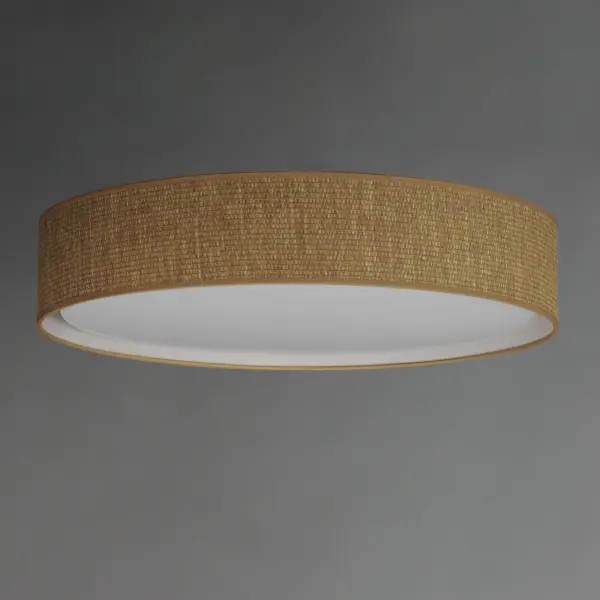 Drum shades in a variety of fabrics and materials are a core lighting offering. Flush mounts, pendants, and ADA sconces are available in options of linen, organza, grasscloth, and sound absorbing grey felt shades. An internal acrylic diffuser, illuminated by an evenly dispersed powerful LED light source, directs light downward and produces an ambient glow inside the outer shade. This lens features a crisp and tidy twist-lock mechanism that eliminates any visible hardware. whether it is put in a residential or commercial context, this collection meets the necessary application needs while adding style to the space. Collection: Prime Width: 25.00" Height: 5.50" Length: 25.00" Weight: 6.66 lb Wire: 8" Bulbs Included Number of Bulbs: 1 Maximum Wattage: 45.00 W Bulb Type: LED Bulb Base: Integrated Light Source: LED Light Output: 1880.00 lm Color Temperature: 3000 K CRI: 90 Rated Average Life: 35000 Voltage: 120.00 V Material: Steel, Acrylic, Fabric Safety Listing: cETLus Safety Rating: Dry LED Spec Sheet Instructions - alternate view