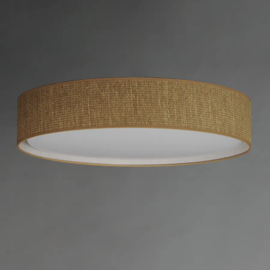 Prime LED Flush Mount - 25" Grasscloth Drum - Image 2