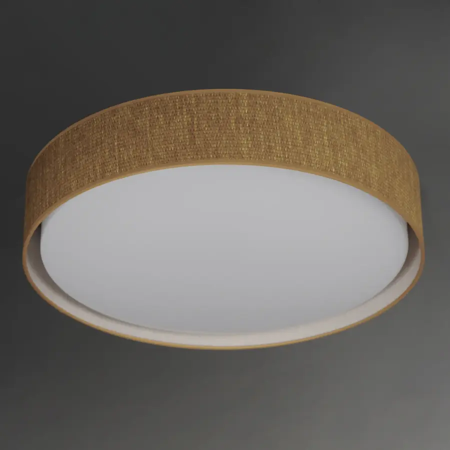Prime LED Flush Mount - 25" Grasscloth Drum - Image 4