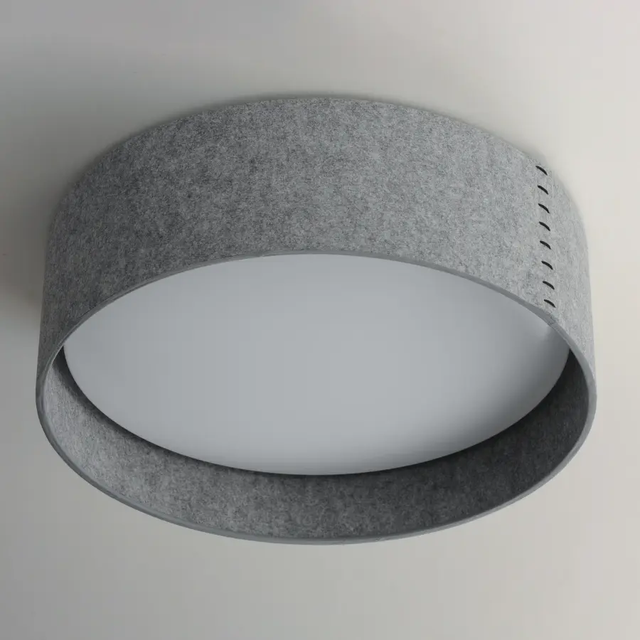 Prime LED Flush Mount - 25" Grey Felt Drum - Image 3