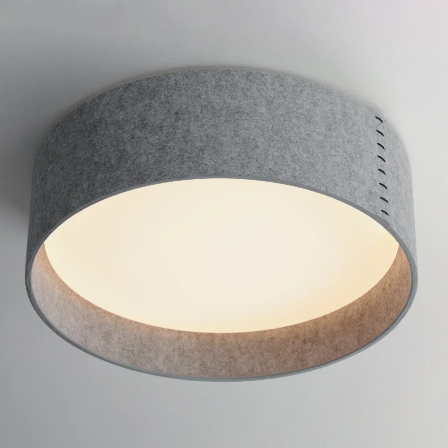 Prime LED Flush Mount - 25" Grey Felt Drum - Image 4