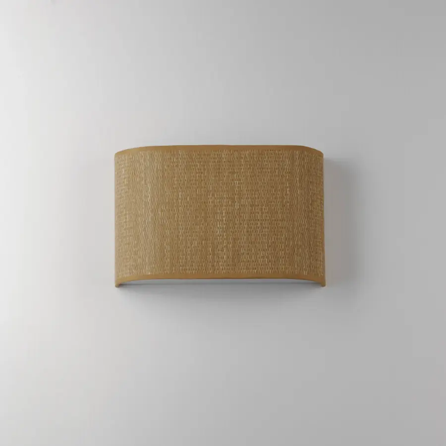 Prime LED Wall Sconce in Grasscloth - Image 2