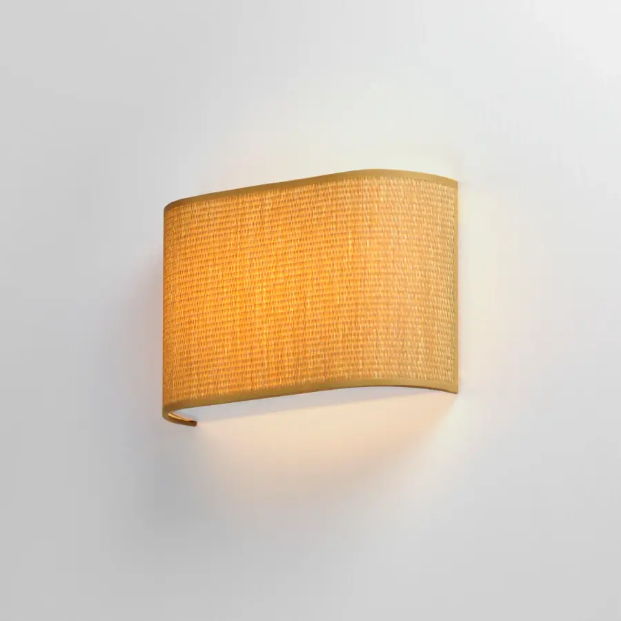 Prime LED Wall Sconce in Grasscloth - Image 4