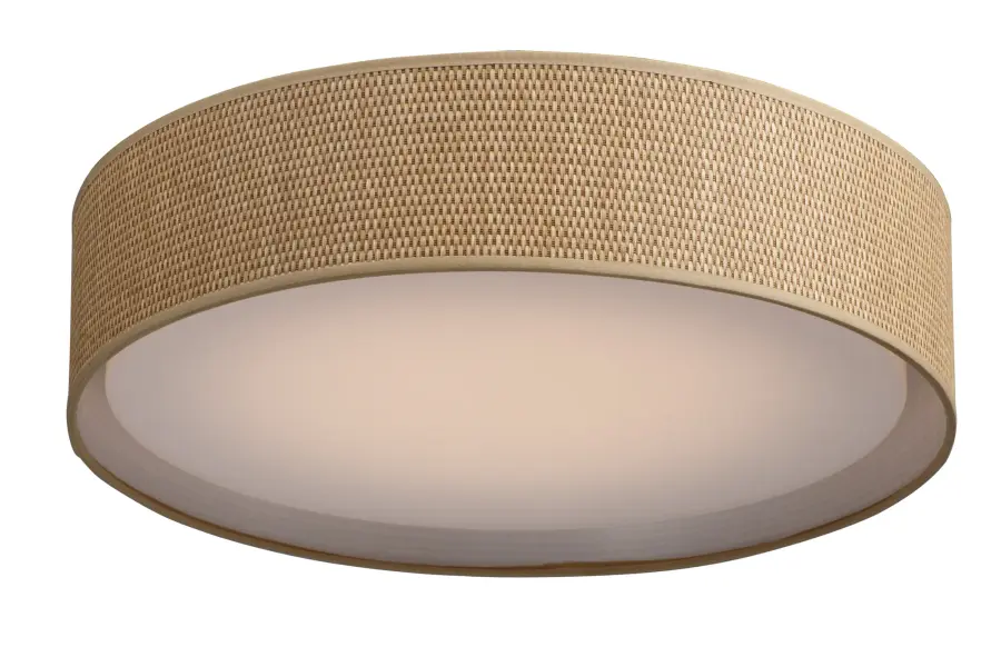 Prime LED Flush Mount - 20" Grey Fabric Drum - Image 1