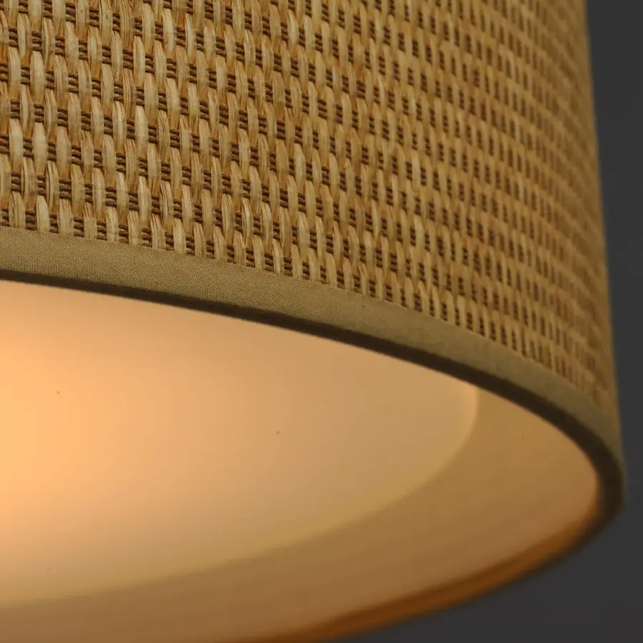 Prime LED Flush Mount - 20" Grey Fabric Drum - Image 2