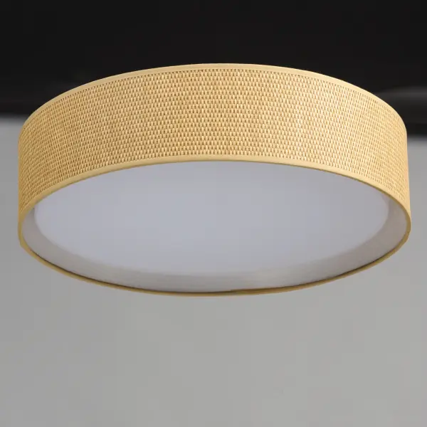 Prime LED Flush Mount - 20" Grey Fabric Drum - Image 4