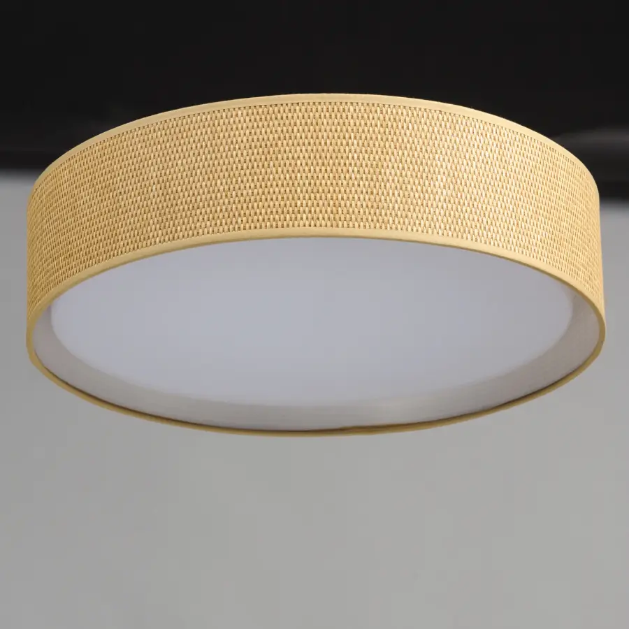 Prime LED Flush Mount - 20" Grey Fabric Drum - Image 4