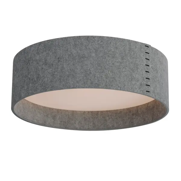 Drum shades in a variety of fabrics and materials are a core lighting offering. Flush mounts, pendants, and ADA sconces are available in options of linen, organza, grasscloth, and sound absorbing grey felt shades. An internal acrylic diffuser, illuminated by an evenly dispersed powerful LED light source, directs light downward and produces an ambient glow inside the outer shade. This lens features a crisp and tidy twist-lock mechanism that eliminates any visible hardware. whether it is put in a residential or commercial context, this collection meets the necessary application needs while adding style to the space. Collection: Prime Width: 25.00" Height: 5.50" Length: 25.00" Weight: 6.66 lb Wire: 8" Canopy: 22.75``x22.75``x1.25`` Bulbs Included Number of Bulbs: 1 Maximum Wattage: 32.00 W Bulb Type: LED Bulb Base: Integrated Light Source: LED Light Output: 2000.00 lm Color Temperature: 3000 K CRI: 90 Rated Average Life: 35000 Voltage: 120.00 V Material: Steel, Acrylic, Fabric Safety Listing: cETLus Safety Rating: Dry LED Spec Sheet Instructions