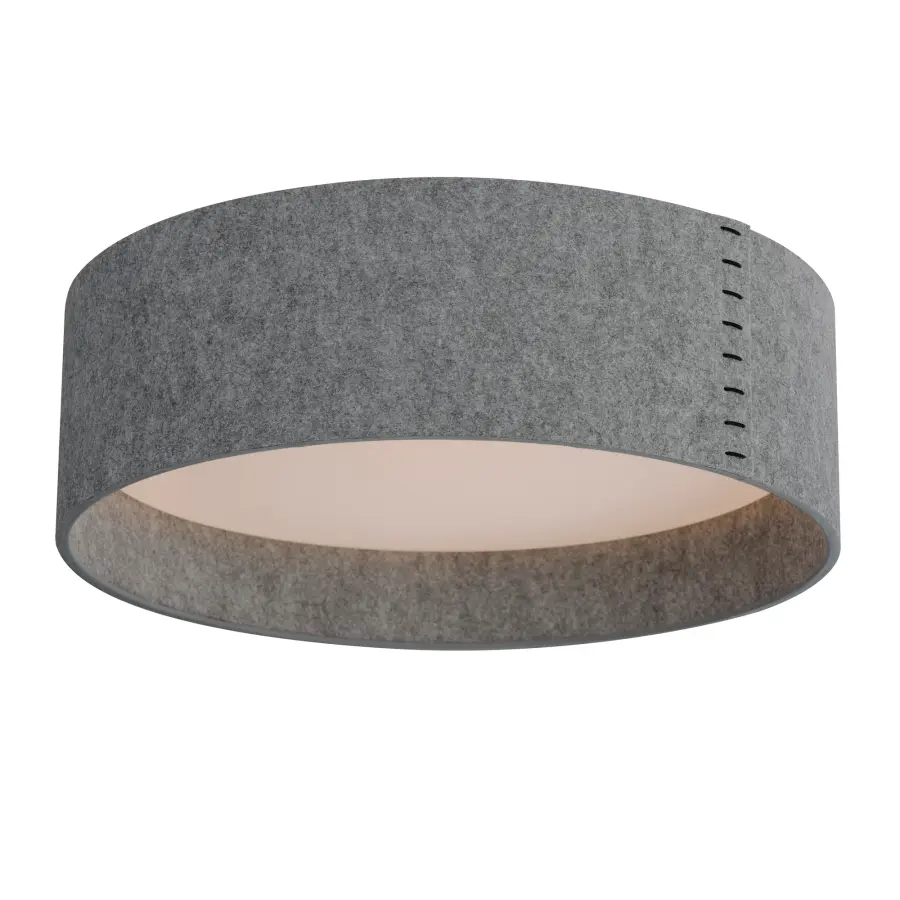 Prime LED Flush Mount - 25" Grey Felt Drum