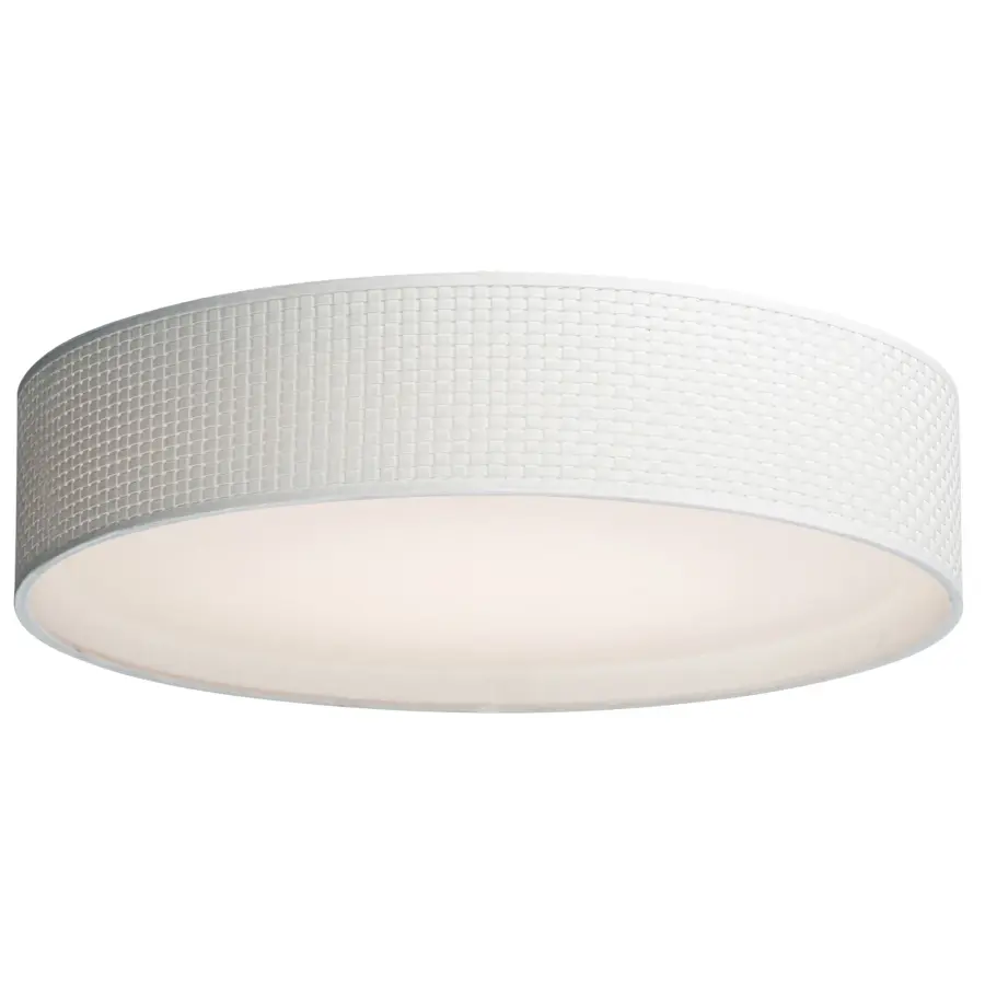 Prime LED Flush Mount - 25" White Fabric Drum - Image 1