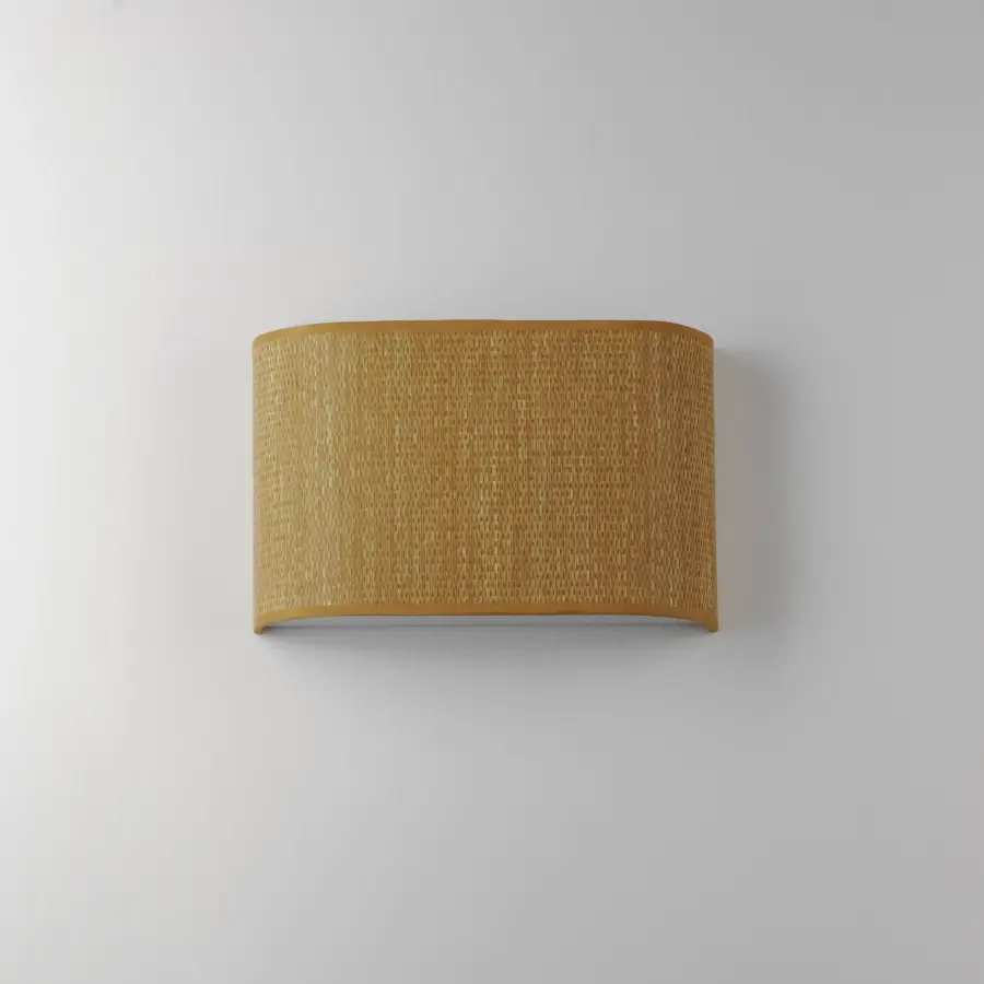 Prime LED Wall Sconce in Grasscloth - Image 2