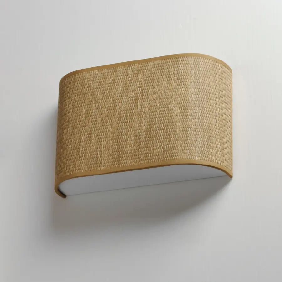 Prime LED Wall Sconce in Grasscloth - Image 4
