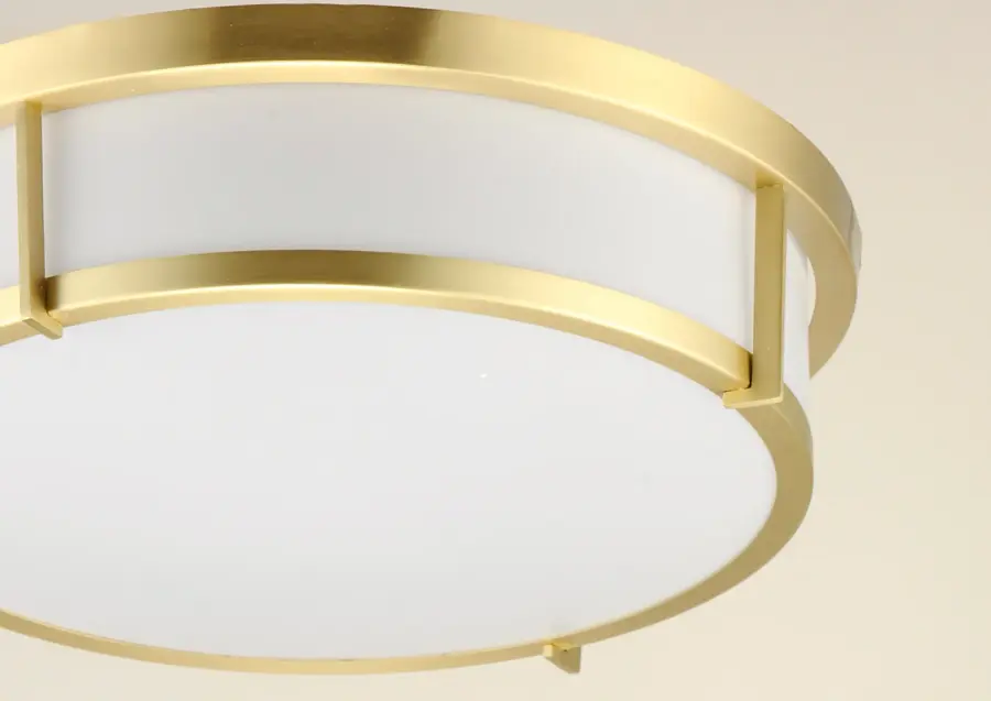 Rogue E26 Two Light Flush Mount in Satin Brass - Image 4